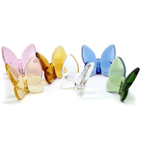 Figurine de papillon en cristal créative, grande décoration de bureau, souvenir de mariage, décoration artistique