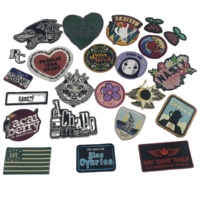 Patch de broderie personnalisé à coudre au fer avec bordure Merrow, coupe à chaud pour vêtement/sac, vente en gros