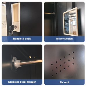 Casier en acier à deux portes et deux niveaux pour vestiaire, avec serrure à clé, durable et résistant à la rouille - Product Image 4