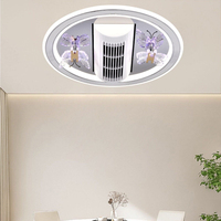 Ventilateur de plafond moderne sans pales avec télécommande, moteur DC, lumière LED, 6 vitesses, intensité réglable, 220V, pour salon et chambre d'hôtel