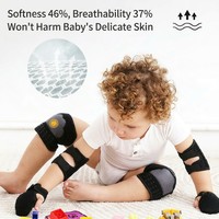 Ensemble de protection pour bébé : genouillères, coudières et protège-mains en tissu antidérapant, légers (22g), respirants et doux pour la sécurité des nourrissons