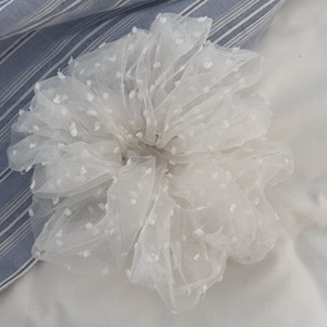 All'ingrosso di Retro ricamato in Tulle copricapo a coda di cavallo alta Tulle fasce per capelli gonfie - Product Image 6