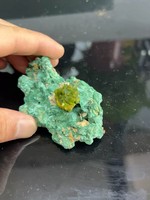 Spécimen minéral naturel Heulandite verte, cristal brut, collection, décoration, Autunite, Calcouranite, minéraux fluorescents