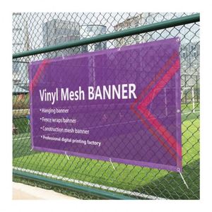 MINGYANG Factory Manufacture Custom Printing Promotional Outdoor Advertising Event Flag Fence Mesh Pvc Flex Vinyl <b>Banner</b> - Product Image 1
