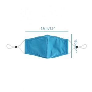 Masque facial noir en tissu de protection solaire unisexe Masque facial en coton personnalisé noir réutilisable lavable - Product Image 6