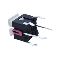 Interrupteur tactile LED rouge éclairé 12V DC 6x6 DIP pour console d'éclairage PCB (conforme RoHS)
