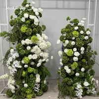 Arche florale artificielle en soie personnalisée, multicolore, Anthurium Rose, pour mariage, toile de fond de scène, faite à la main, écologique