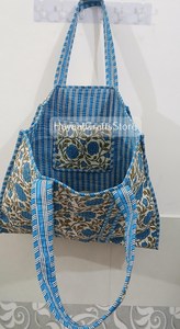 Bolsa de Mano de Algodón de Color Sólido Estilo Bohemio, Bolsa de Compras Grande con Parte Superior Abierta, Reutilizable, Ecológica, para Uso en Todas las Estaciones - Product Image 3