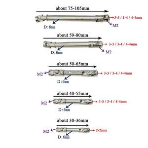 1Pc Hoge Hardheid Telescopische Universele Transmissie As Cardanas Ijzeren Aandrijfas Voor Rc 1/10 Modellen Scx10 Axiale Rups - Product Image 6