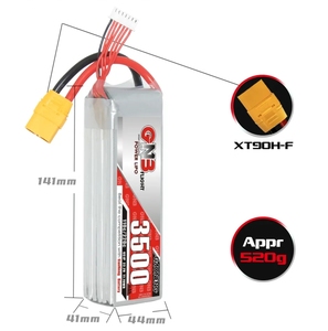 Batería GNB Lipo 3000mAh 6S 22.2V 100C XT60 para Auto RC, Alto Rendimiento, 3500 5000mAh Clasificación C, Alta Descarga - Product Image 3