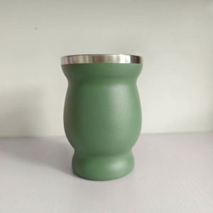 Vaso de Acero Inoxidable Curvo Mate Color Pastel de 8oz, Taza Portátil para Beber Vino - Product Image 1