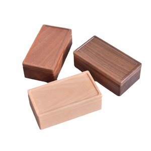 Solid Wood Minimalist Jewelry Box Rectangle Portable <b>Storage</b> For <b>Rings</b> Earrings Necklaces Jewelry - Product Image 5