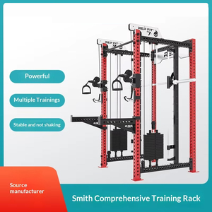 Smith Power Rack : Équipement d'entraînement <span class=keywords><strong>de</strong></span> force pour squats et développés couchés <span class=keywords><strong>avec</strong></span> <span class=keywords><strong>poulie</strong></span> à câble pour salle <span class=keywords><strong>de</strong></span> sport et fitness - Product Image 5