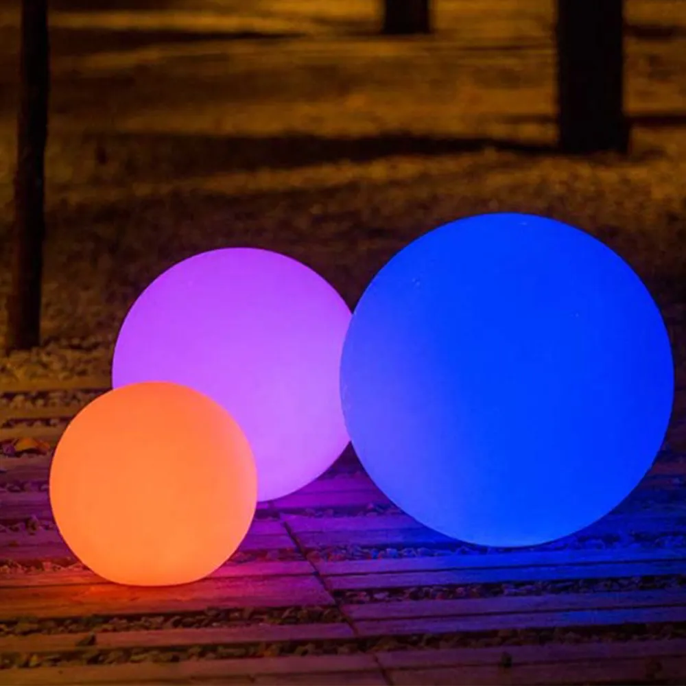 充電式グローガーデンボールライト/防水LEDフローティングボール/LEDグロースイミングプールボールガーデンライトLEDソーラーホリデー照明