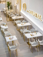 Ensembles de meubles de restaurant modernes, banquettes de café, sièges de restauration rapide, canapés, tables et chaises en métal