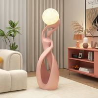 Lampe sur pied LED design moderne minimaliste, sculpture en résine pour salon d'hôtel, style nordique, décoration artistique