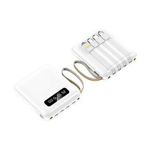 3C certified, cross-border customized, high-capacity, built-in four-wire 20000mAh power bank, mini portable power bank - Product Image 5