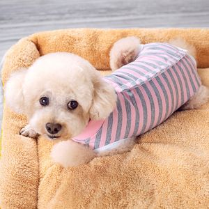 <b>Dog</b> Thin Belly Protection Vest Free Stripe Shirt with Back Buckle <b>for</b> Female <b>Dogs</b> Post-Sterilization & Weaning - Product Image 4
