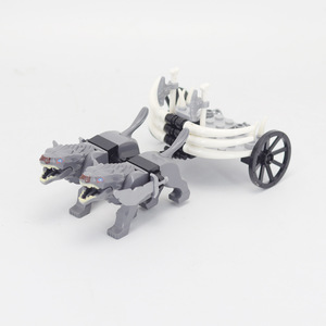 Modèle de jouet à assembler en plastique, type MOC transfrontalier, avec armement médiéval et scène <span class=keywords><strong>des</strong></span> Trois Royaumes antiques, représentant une machine de <span class=keywords><strong>guerre</strong></span> du Clan du Loup - Product Image 4