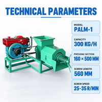 Industriële palmoliepersmachine 300KG/H schroefpers voor de extractie van ruwe palmolie