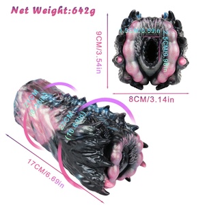 GEEBA Liquid Silicone Pocket Pussy Male <b>Masturbator</b> alien Pussy Fantasy Vagina Monster Vagina for Men Masturbate Sex Toys - Product Image 2