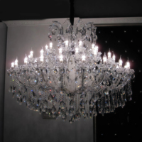 Lustre en cristal pour salle à manger JYLIGHTING, porte-bougie, verre facetté chromé, gouttes de verre, lumière de bougie, luminaire de plafond de luxe