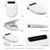 Nouveau couvercle de toilette électronique intelligent, s'adapte à différents types, abattant de toilette automatique, abattant de toilette intelligent avec télécommande, bidet intelligent