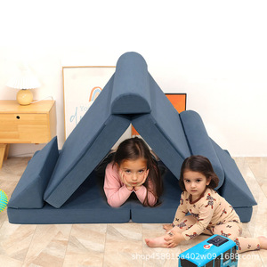 <span class=keywords><strong>Divano</strong></span> Modulare Educativo per Bambini <span class=keywords><strong>con</strong></span> Rivestimento in Flanella e Spugna ad Alta Densità - Multifunzionale per Soggiorno e Camera da Letto - Product Image 3
