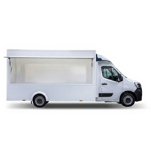 Fourgonnette Food Truck Blanche 4,8m avec Carrosserie en Aluminium, Compartiments Isolés, Espace de Préparation, Cuisine Mobile Extérieure - Product Image 1