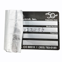 OEM-servicio mecánico personalizado de fábrica, lámina de aluminio redonda con fecha de servicio, pegatina de marca en relieve, Impresión de logotipo