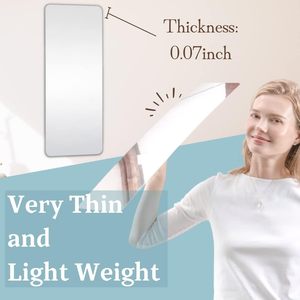 Factory Wholesale <b>Rectangle</b> Acrylic Unbreakable Self-adhesive Soft <b>Mirror</b> LED Lights Modern Design Custom Size Waterproof <b>Mirror</b> - Product Image 4