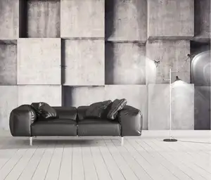 ZHIHAI endüstriyel tarzı geometrik üç boyutlu ekose retro İskandinav minimalist 3D arka plan duvar resmi duvar kağıdı 3d