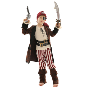 Nuovo Costume di Halloween per Bambini, Unisex, da Pirata <span class=keywords><strong>dei</strong></span> Caraibi con Pantaloni e Top in Poliestere - Product Image 2