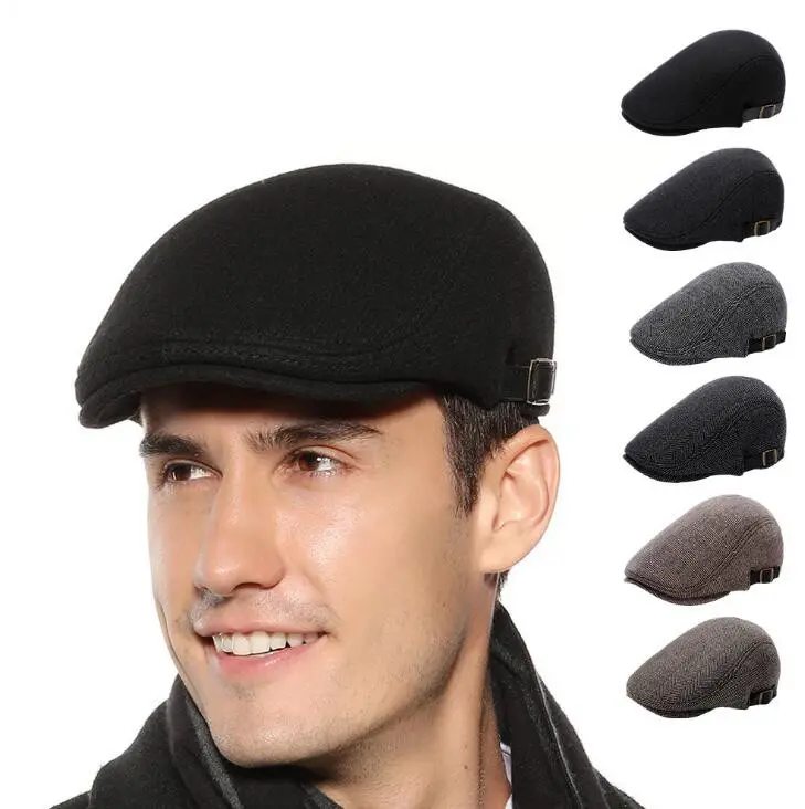 Wool Retro Artist Hat Ear Muff French Bonnet Men Outdoor Autumn Travel Warm Winter Windproof New Fashion Cap Beret