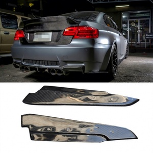 Carbon Fiber E Style Rear Bumper Lip Side Rocker Winglet <b>Splitter</b> Flaps for BMW 3 Series E92 E93 M3 2007-2012 - Product Image 1