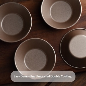 Moule à tartelettes et support à gobelets 6 pièces en acier au carbone épaissi antiadhésif, compatible four, de l'usine <span class=keywords><strong>Yangchen</strong></span> - Product Image 2