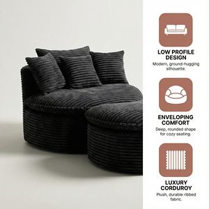 Canapé-<span class=keywords><strong>lit</strong></span> inclinable <span class=keywords><strong>de</strong></span> jeu en tissu moderne, mousse à mémoire <span class=keywords><strong>de</strong></span> forme, design modulaire pliable, compact, une place pour le salon - Product Image 6