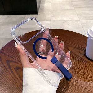 Mới Cầm Tay Ngón Tay Khóa Nhẫn Trường Hợp Điện Thoại Cho Iphone 17 16 15 14 13 12 11 Pro Max Từ Tính Không Dây Sạc Rõ Ràng Cứng Bìa - Product Image 3