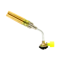 Chalumeau multifonctionnel au propane/butane KLL7021D avec flamme de 1300°C, tête inclinée, allumage manuel pour brasage et découpe