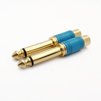 Conversion des câbles RCA en prises 1/4 "6.35mm mâle vers RCA femelle connecteurs mono, adaptateur audio RCA vers 1/4" 6.35mm