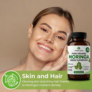 <span class=keywords><strong>Moringa</strong></span> organik hijau Superfood 500mg spektrum penuh 120 kapsul <span class=keywords><strong>Vegan</strong></span> GMP bersertifikat - Product Image 6