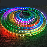 SMD5050 Esnek LED Şerit 5V/12V/24V WS2812B Adreslenebilir RGB Akıllı Pikseller IP20/IP65/IP67 Su Geçirmez USB/Wi-Fi/ Dış Mekan