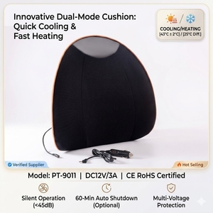 Coussin de siège de voiture intelligent PT-9011 12V chaud et froid, coussin de refroidissement et de chauffage portable pour le bureau, confort toute l'année, gadgets technologiques - Product Image 1
