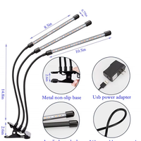 Lampes de culture pour plantes Joystar à 3 têtes, LED rouge et bleue pour le soutien de la floraison, avec gradation à 6 niveaux, contrôle indépendant, minuterie, coffret cadeau OEM