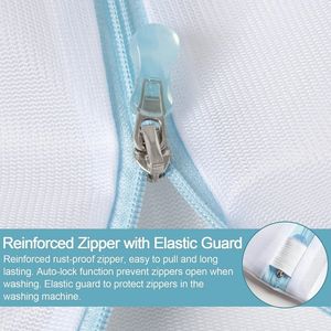 גדול עמיד דבש רשת שקיות כביסה עם רוכסן הלבשה תחתונה גרב - Product Image 5