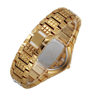 Orologio da Polso Femminile <span class=keywords><strong>di</strong></span> Alta Gamma con Movimento al Quarzo Giapponese, Diamanti Baguette e Cassa Dorata - Product Image 5