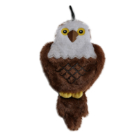Jouets pour chiens écologiques personnalisables en gros, jouets bon marché, rembourrage froissé, peluche de camping, comprend un hibou, un perroquet, un ours, pas de rembourrage requis