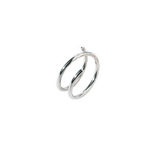 Anillo de <span class=keywords><strong>doble</strong></span> nariz de acero inoxidable a la moda, joyería corporal chapada en oro, patrón de labios, fosa nasal, anillos de aro de tabique falso para boda - Product Image 5