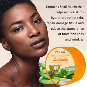 도매 유기농 알로에 베라 달팽이 진정 젤 스킨 케어 보습 진정 콜라겐 미백 달팽이 젤 알로에 베라 젤 - Product Image 3
