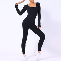 Combinaison de yoga une pièce pour femme, grande taille, solide, hautement élastique, douce au toucher, réversible, imperméable et respirante